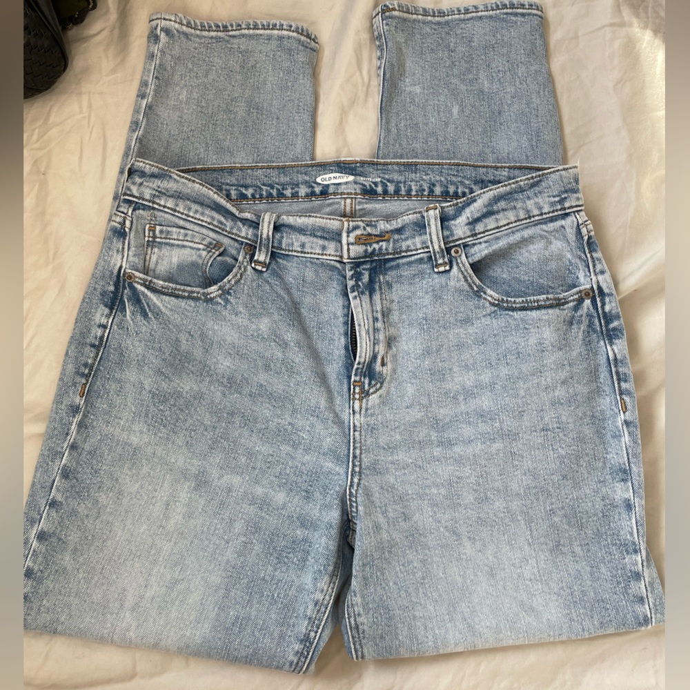 Old Navy Boyfriend Jeans, acid wash color, size 8, like new